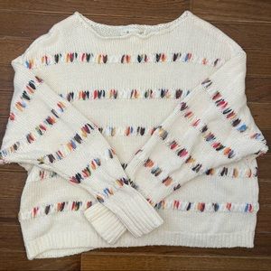 Lou & Grey Rainbow Stitch Sweater Size Small